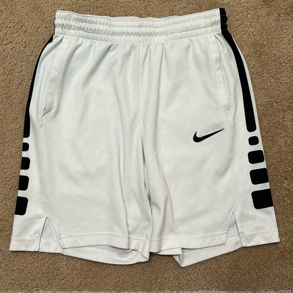 Nike Dri Fit White Mesh Shorts - Size M